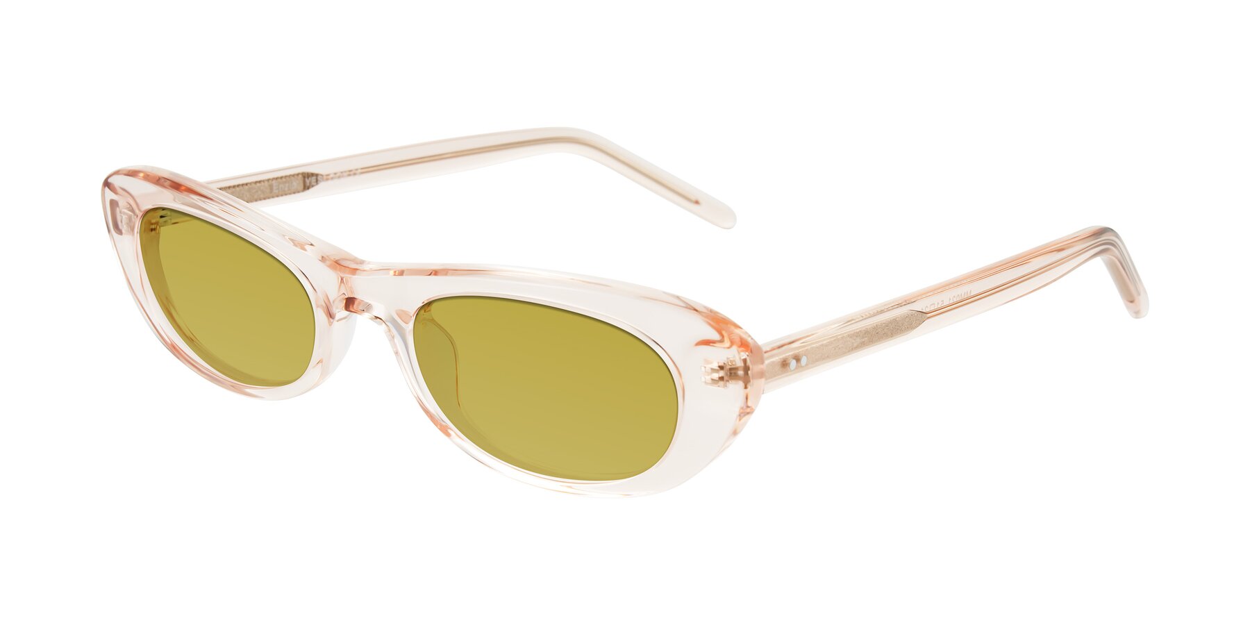 Angle of Enzio in Rose Crystal with Champagne Tinted Lenses