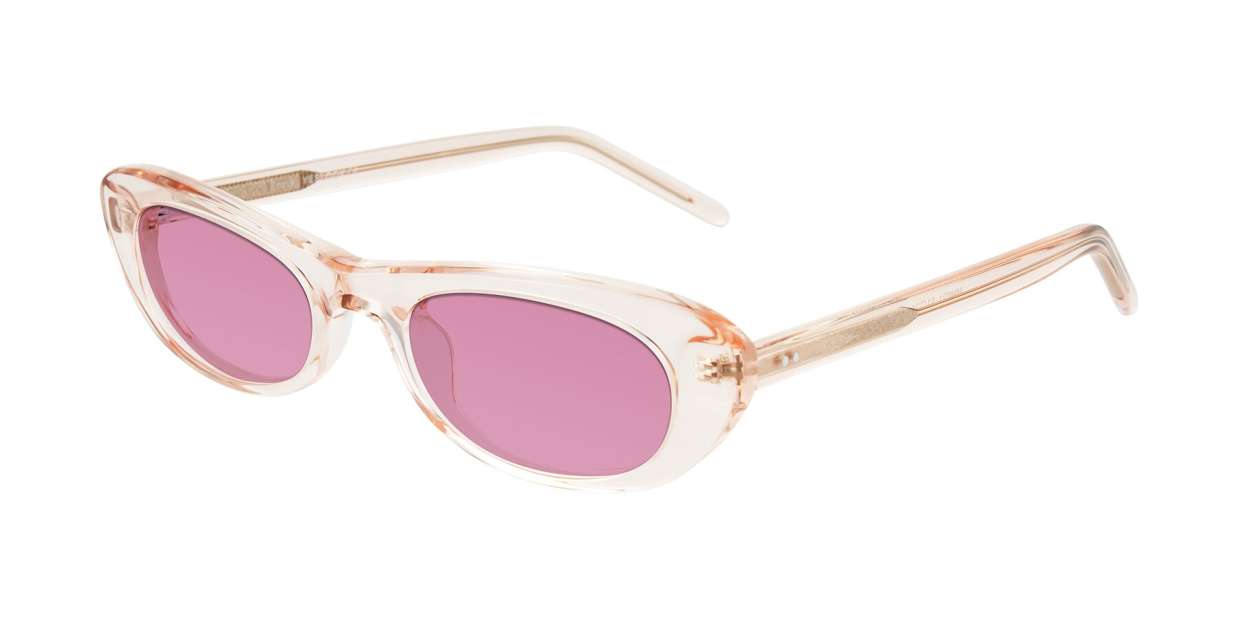 Angle of Enzio in Rose Crystal with Medium Wine Tinted Lenses