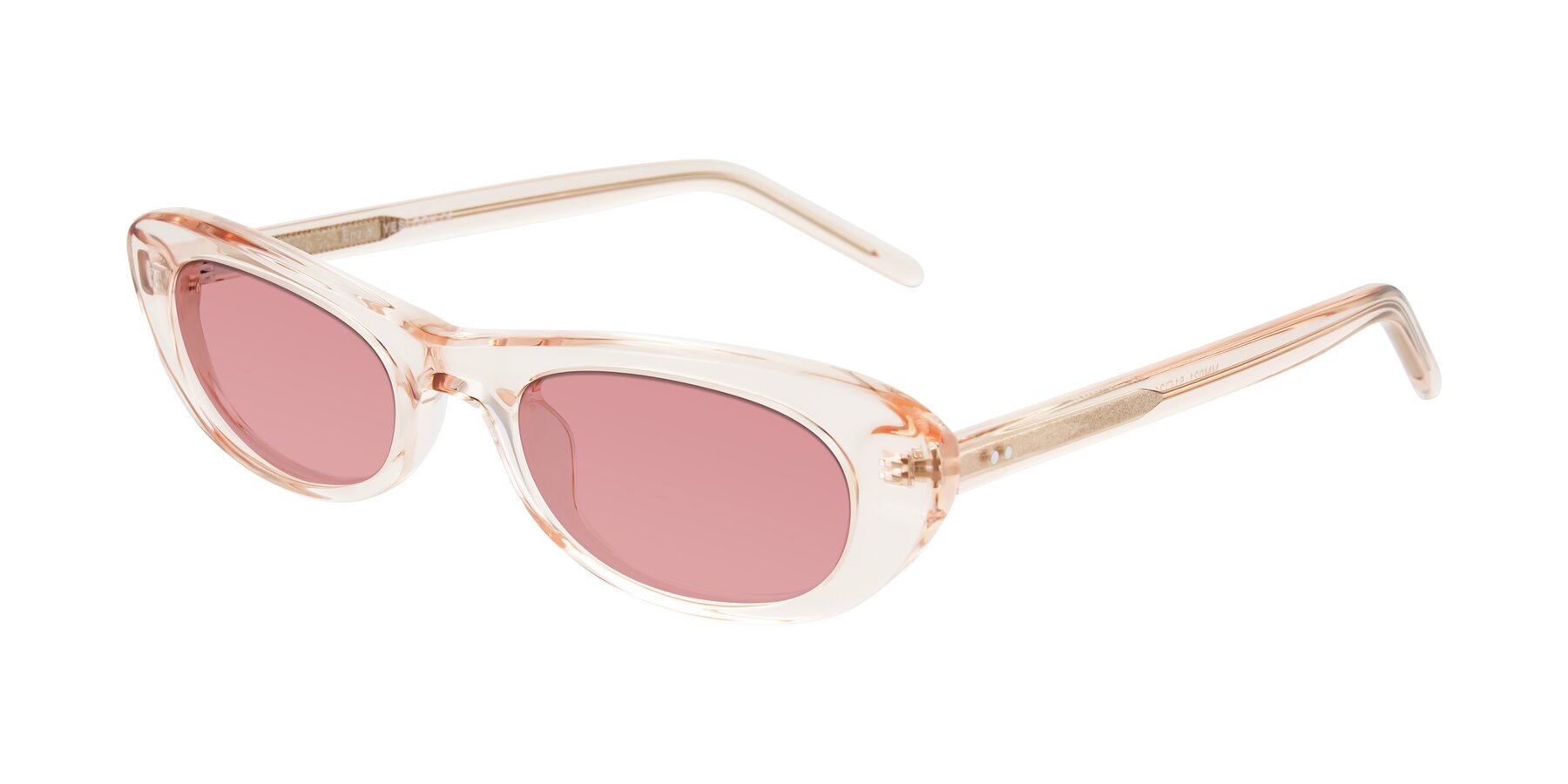 Angle of Enzio in Rose Crystal with Medium Garnet Tinted Lenses