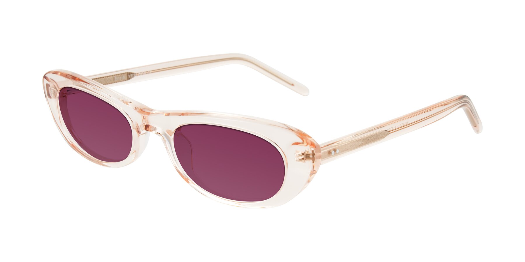 Angle of Enzio in Rose Crystal with Wine Tinted Lenses