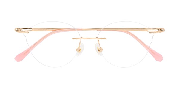 Front of Barlow in Rose Gold/Pink
