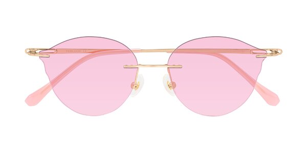 Front of Barlow in Rose Gold/Pink