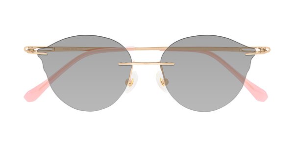 Front of Barlow in Rose Gold/Pink