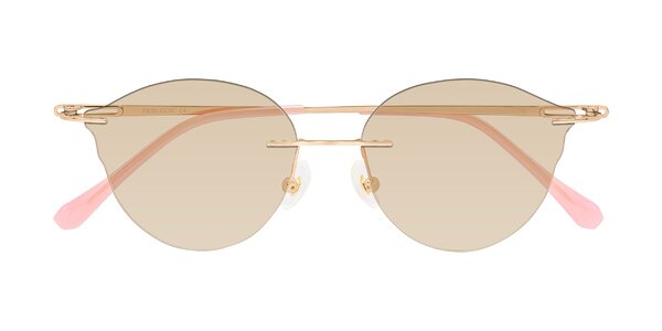 Front of Barlow in Rose Gold/Pink
