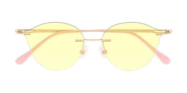 Front of Barlow in Rose Gold/Pink