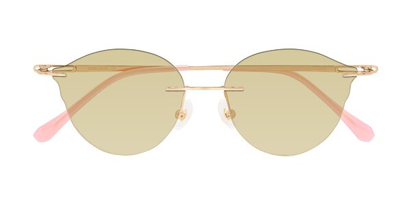 Front of Barlow in Rose Gold/Pink