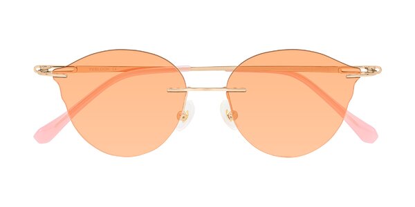 Front of Barlow in Rose Gold/Pink