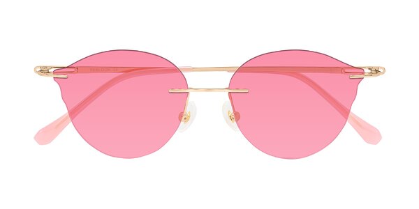 Front of Barlow in Rose Gold/Pink