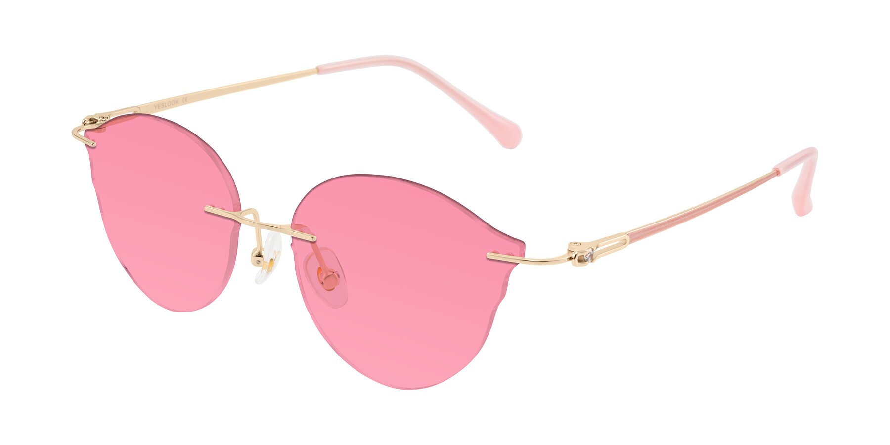 Angle of Barlow in Rose Gold/Pink with Pink Tinted Lenses