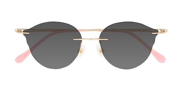 Front of Barlow in Rose Gold/Pink