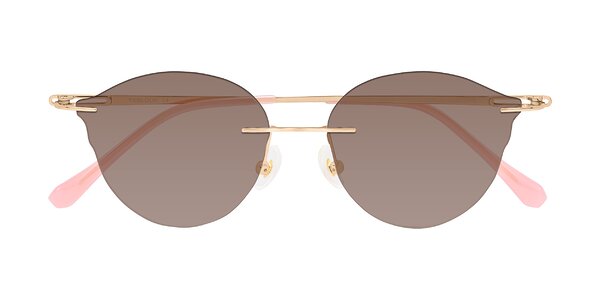 Front of Barlow in Rose Gold/Pink