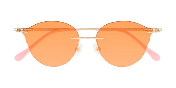 Front of Barlow in Rose Gold/Pink