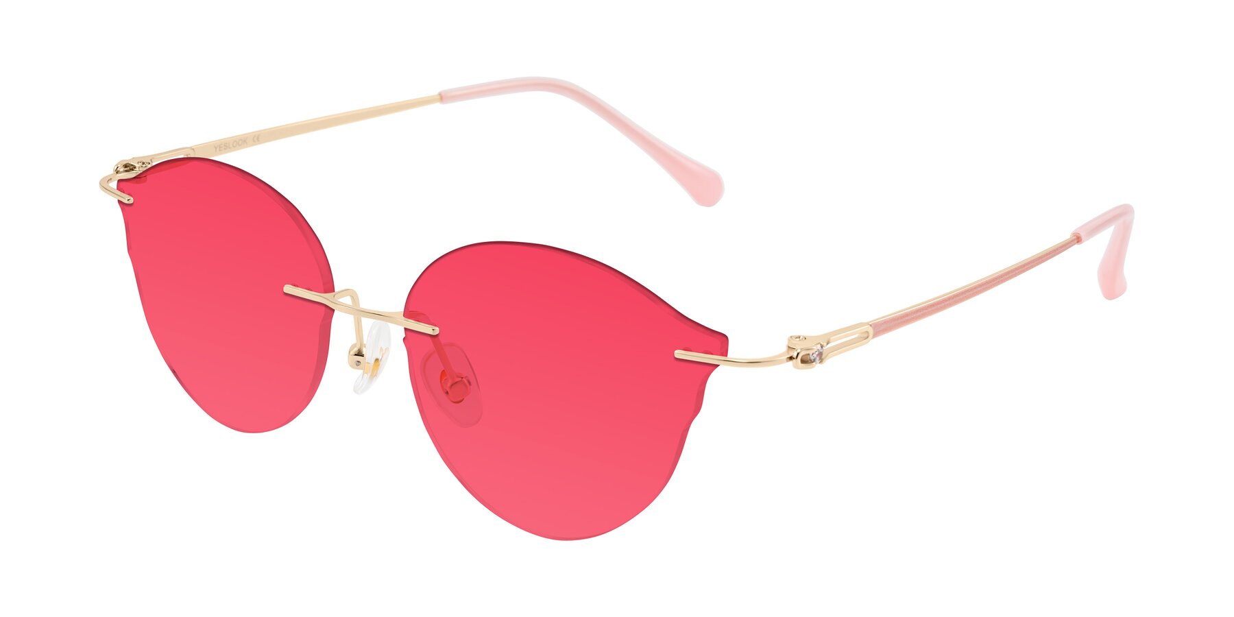Angle of Barlow in Rose Gold/Pink with Red Tinted Lenses