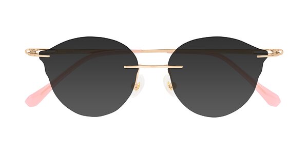 Front of Barlow in Rose Gold/Pink