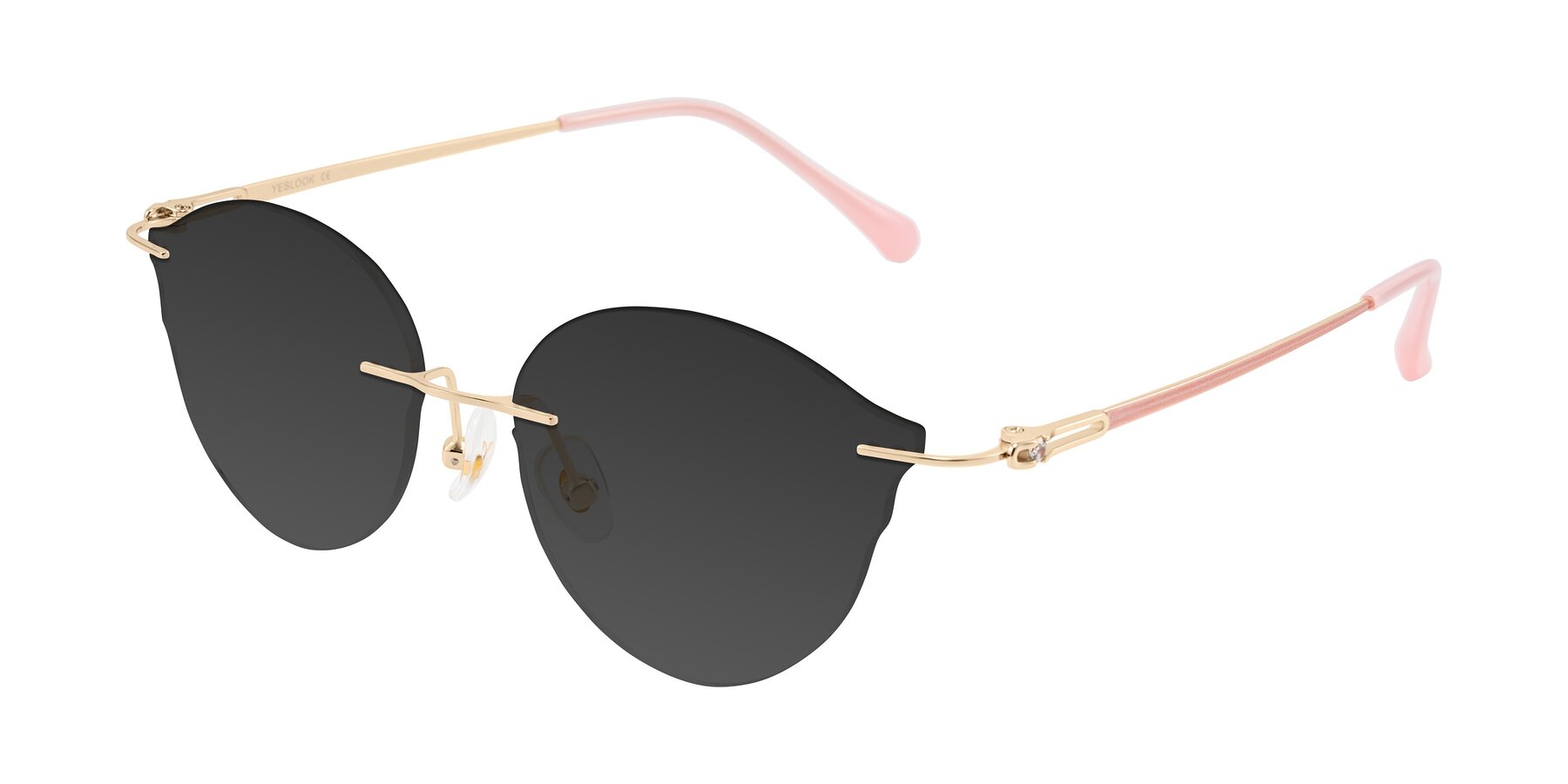 Angle of Barlow in Rose Gold/Pink with Gray Tinted Lenses