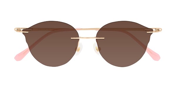 Front of Barlow in Rose Gold/Pink