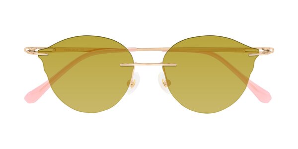 Front of Barlow in Rose Gold/Pink