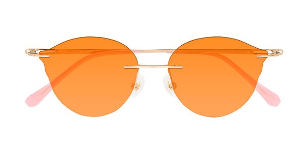 Front of Barlow in Rose Gold/Pink
