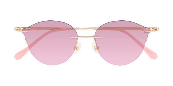 Front of Barlow in Rose Gold/Pink