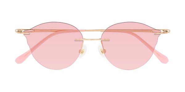 Front of Barlow in Rose Gold/Pink