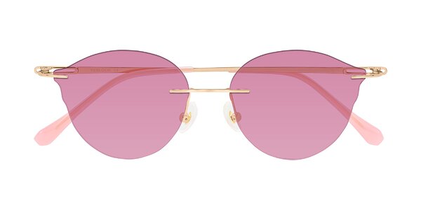 Front of Barlow in Rose Gold/Pink