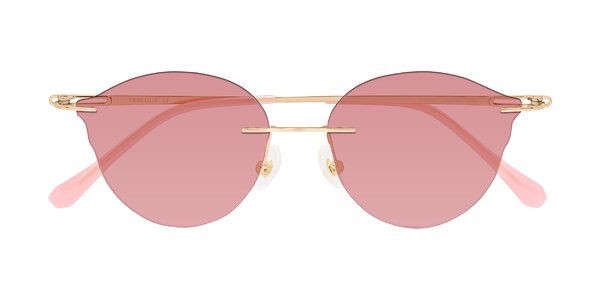 Front of Barlow in Rose Gold/Pink