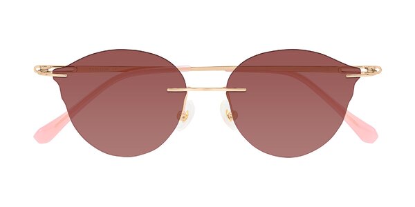 Front of Barlow in Rose Gold/Pink