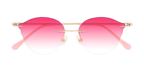 Front of Barlow in Rose Gold/Pink