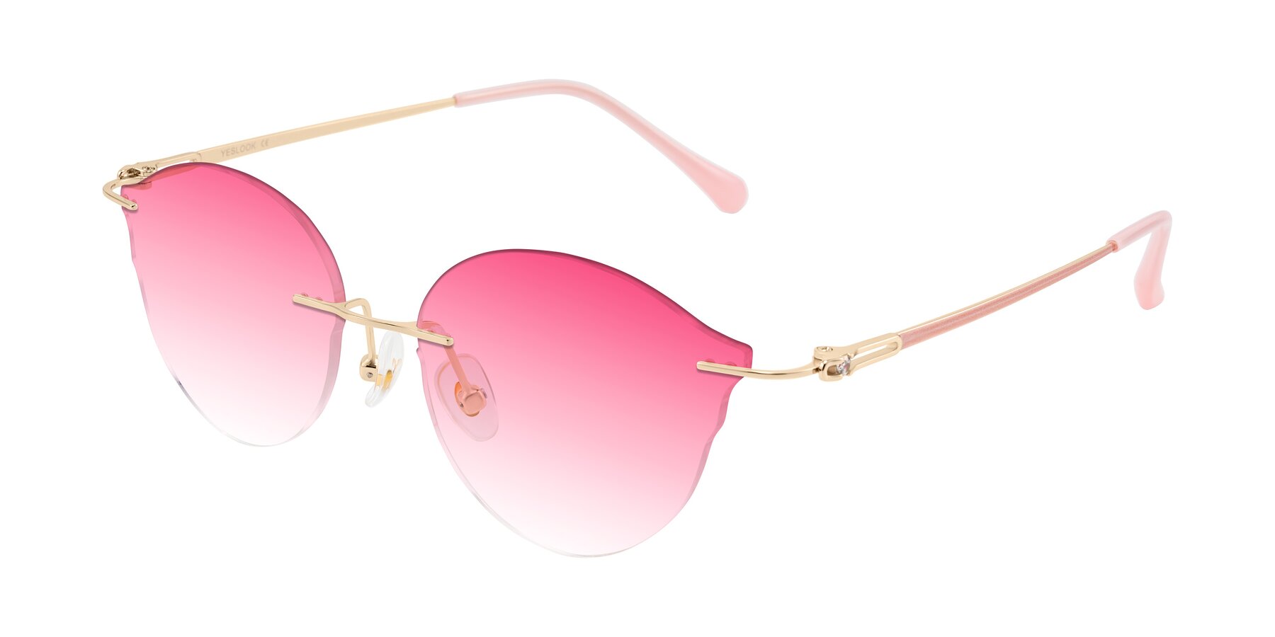 Angle of Barlow in Rose Gold/Pink with Pink Gradient Lenses