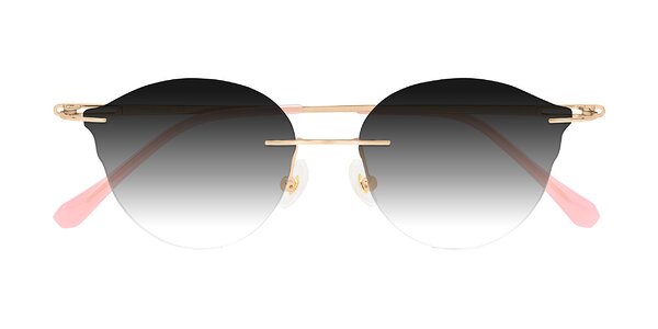 Front of Barlow in Rose Gold/Pink