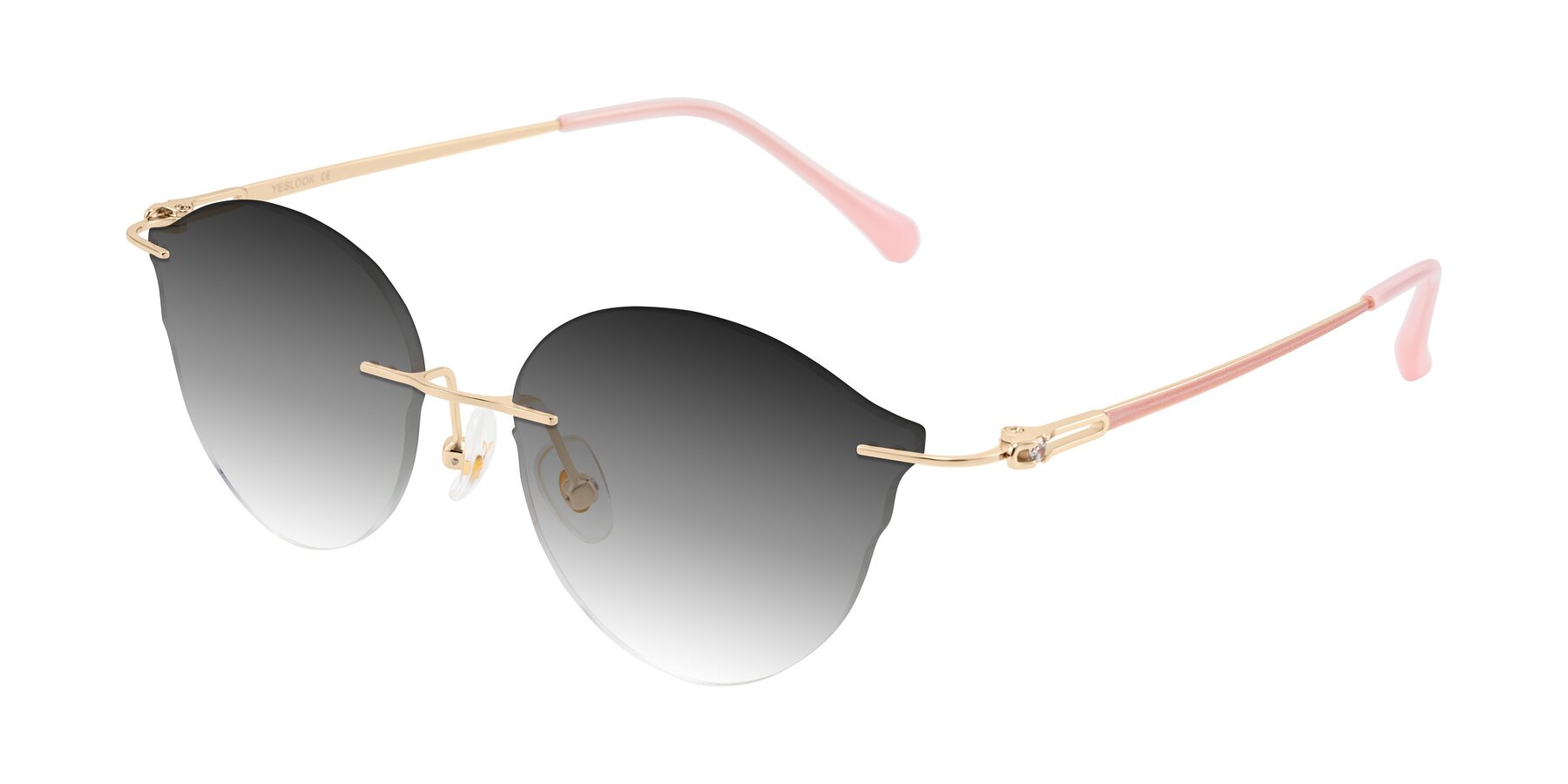 Angle of Barlow in Rose Gold/Pink with Gray Gradient Lenses