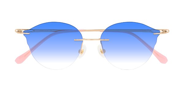 Front of Barlow in Rose Gold/Pink