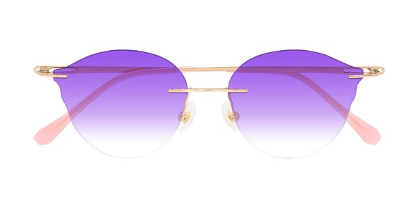 Front of Barlow in Rose Gold/Pink