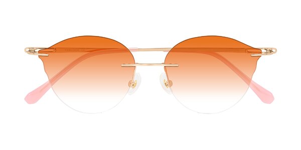 Front of Barlow in Rose Gold/Pink