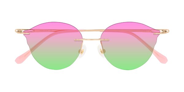 Front of Barlow in Rose Gold/Pink