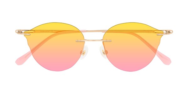 Front of Barlow in Rose Gold/Pink