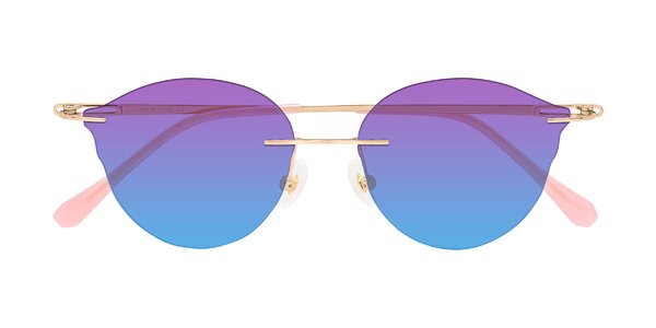 Front of Barlow in Rose Gold/Pink
