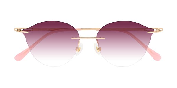 Front of Barlow in Rose Gold/Pink