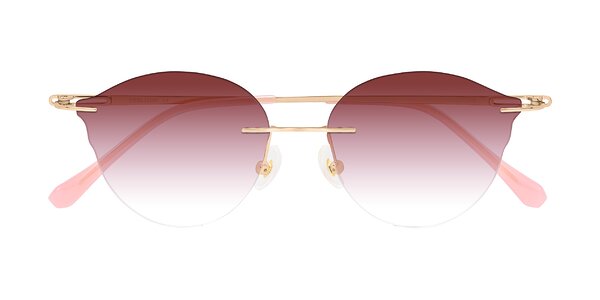 Front of Barlow in Rose Gold/Pink