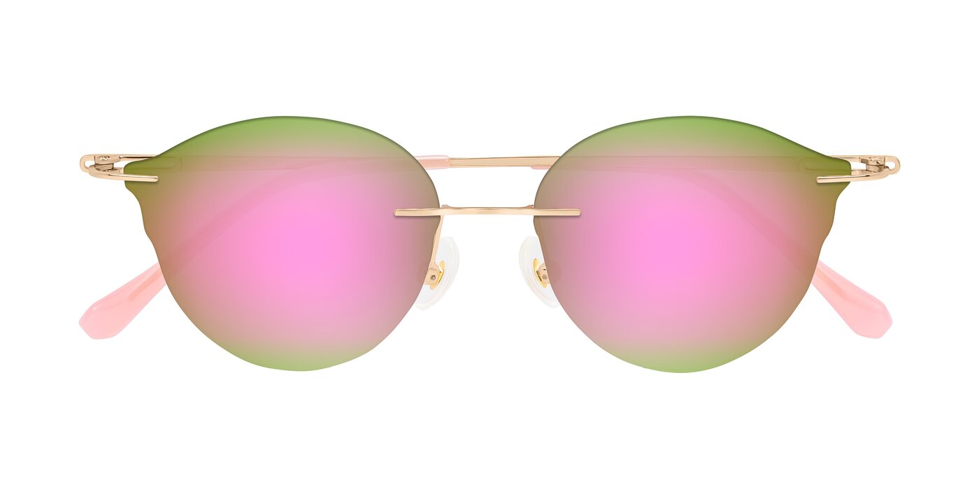 Barlow - Rose Gold/Pink Flash Mirrored Sunglasses