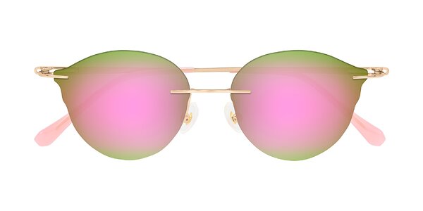 Front of Barlow in Rose Gold/Pink