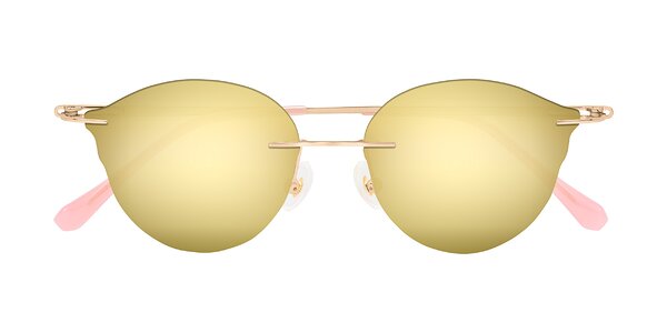 Front of Barlow in Rose Gold/Pink