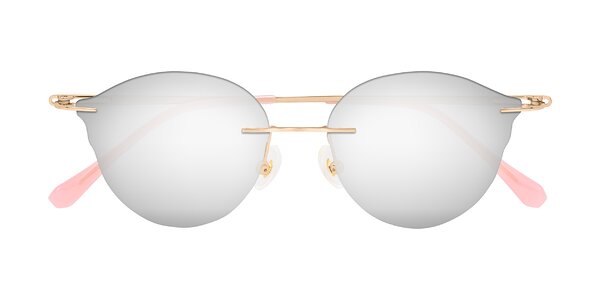 Front of Barlow in Rose Gold/Pink