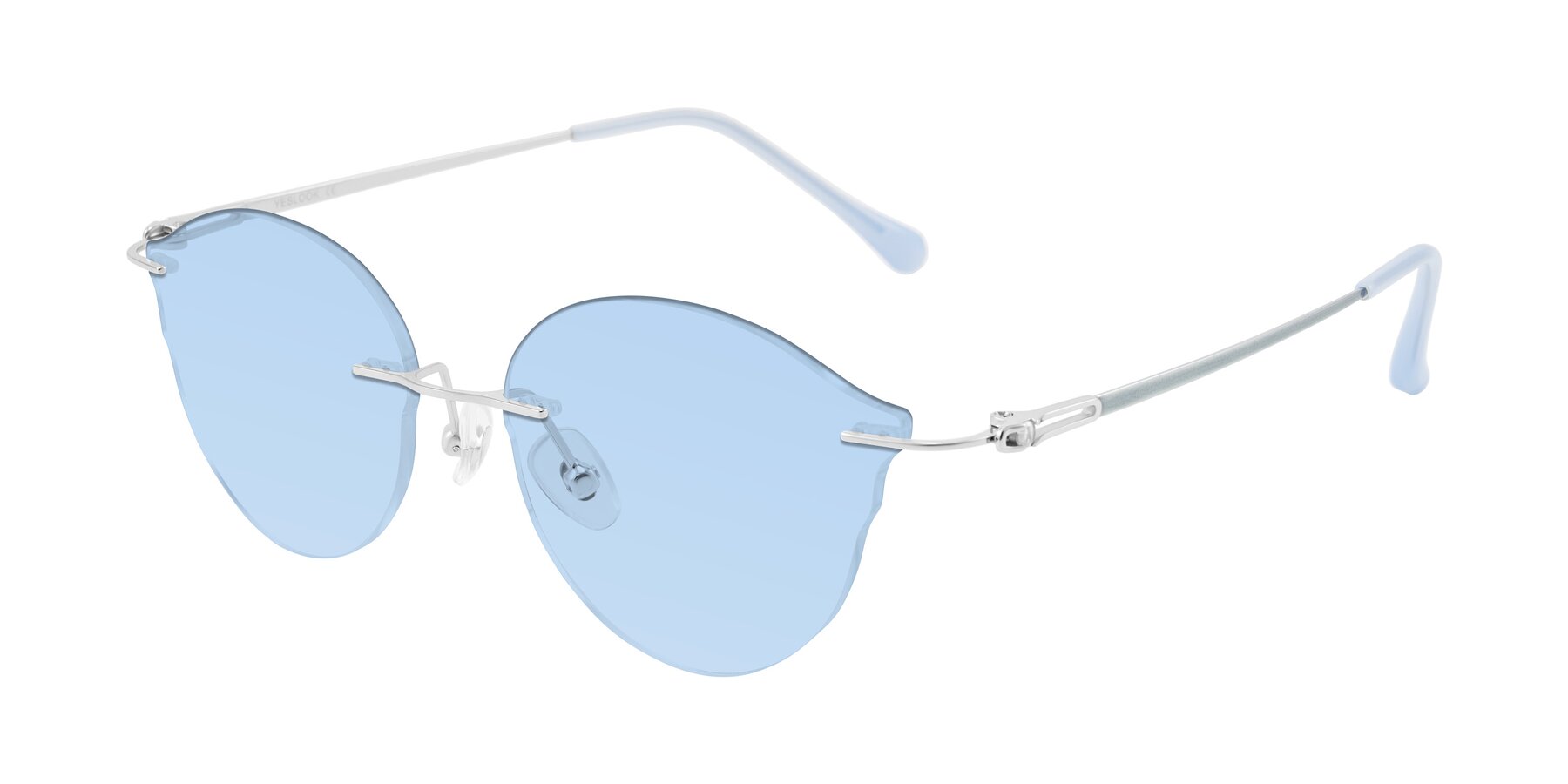 Angle of Barlow in Silver/Blue/Green with Light Blue Tinted Lenses
