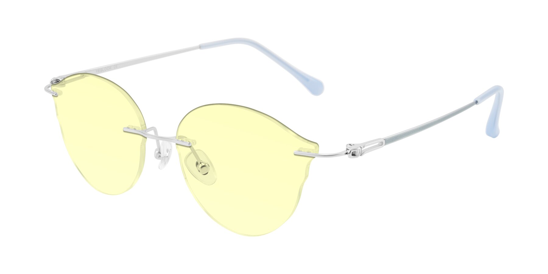 Angle of Barlow in Silver/Blue/Green with Light Yellow Tinted Lenses