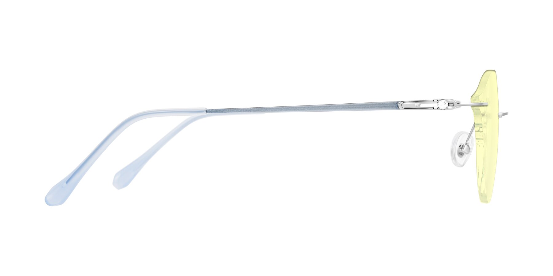 Side of Barlow in Silver/Blue/Green with Light Yellow Tinted Lenses