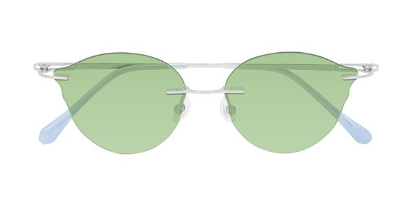 Front of Barlow in Silver/Blue/Green