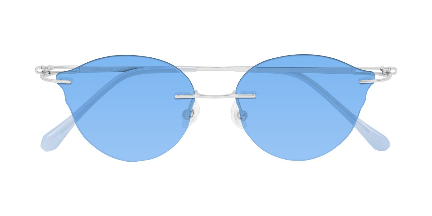 Barlow - Silver/Blue/Green Tinted Sunglasses