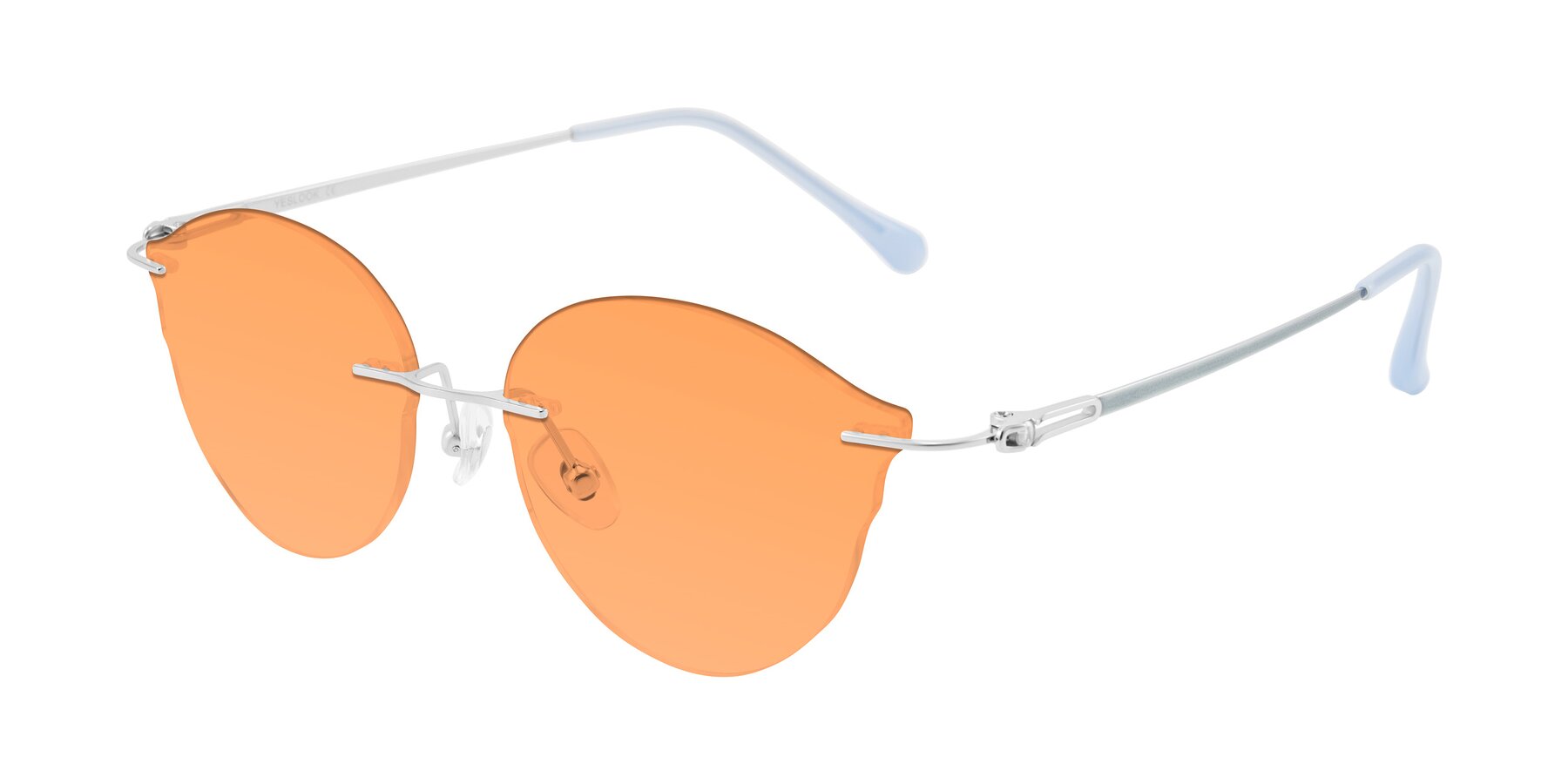 Angle of Barlow in Silver/Blue/Green with Medium Orange Tinted Lenses