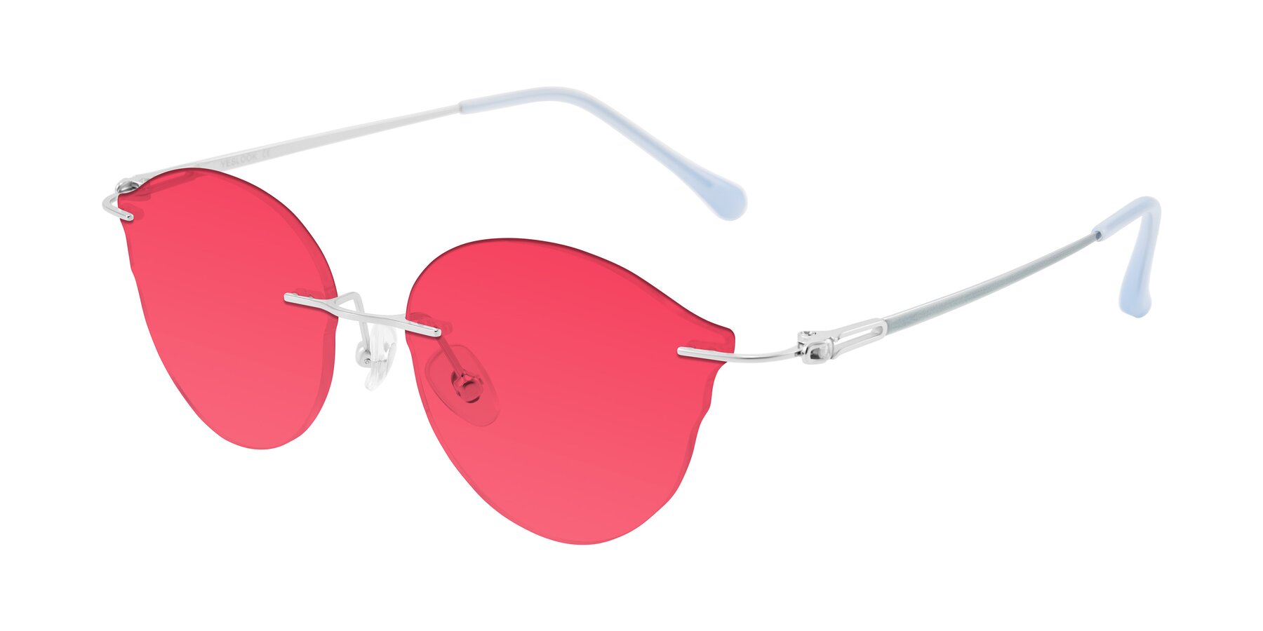 Angle of Barlow in Silver/Blue/Green with Red Tinted Lenses